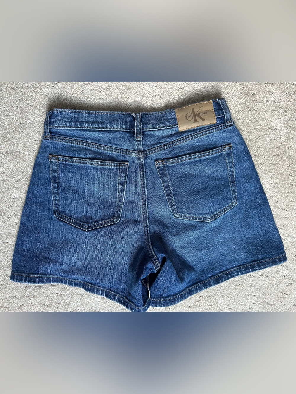 Calvin Klein Dark Blue Denim Women's Shorts